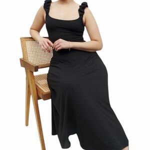 REFORMATION Teddy Knit Dress Black NWT XS